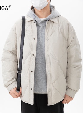 GOKIGA宫崎迦日系宽松90白鸭绒羽绒服男秋冬休闲保暖面包服潮9806