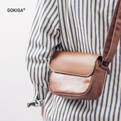 GOKIGA SUNWAY ins潮酷黑色PU皮包日系港风中性男女斜挎包302