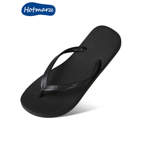 hotmarzz/黑玛 人字拖女夏外穿防滑夹脚沙滩凉拖鞋纯色休闲情侣潮