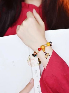 18籽手串手持十八籽串菩提女生十八子多宝手链纯手工摆地摊串珠