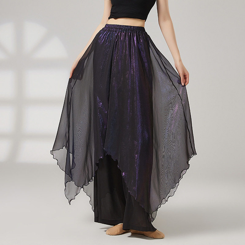古典舞练功服跳舞裤子不规则长裙