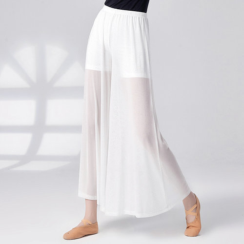 中国古典舞蹈练功长裤网纱阔腿裤