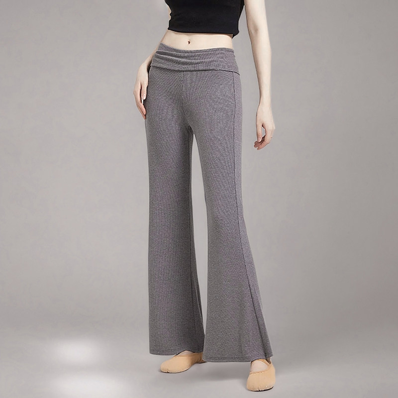 跳舞裤子微喇叭裤高腰长裤训练裤