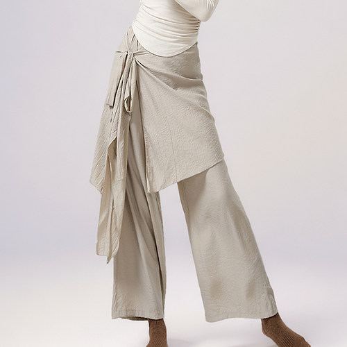 假两件舞蹈裤女成人阔腿形体裙裤