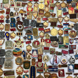 保真苏联奖章卫国胜利勋章原品铝精苏俄罗斯大学生胸章礼物