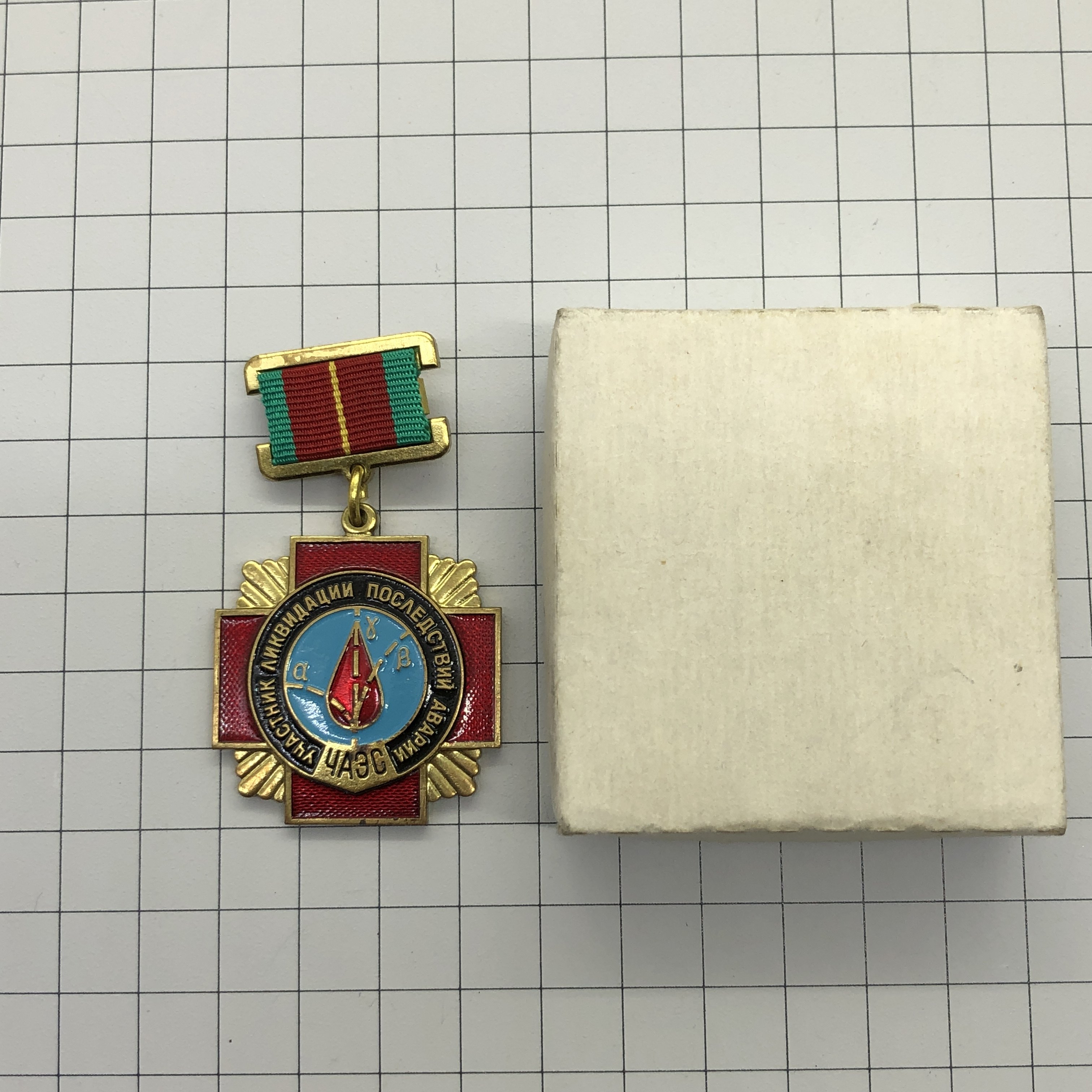 苏联抢救切尔诺贝利奖章勋章真品带厂标库存原盒纸袋铜制原品保真