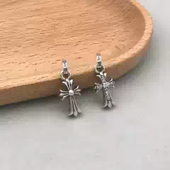S925 Sterling Silver Pendant for Women, Trendy and Stylish, Personalized Cross Pendant with Stones, Unisex Vintage Necklace, Trendy Jewelry