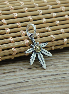 时尚个性泰银羽毛吊坠小叶子饰品