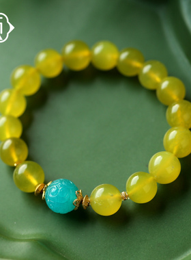 顽石灵沉静雅致收藏级蛇纹石玉岫玉S925银设计款手串W1-56