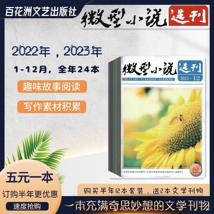 微型小说选刊2025年1.2.3.4.5.6.7.8.9.10月杂志期刊 2024年清仓处理 每月2本 邮发代号44-22 创意故事写作素材