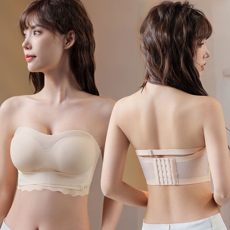 全罩杯超薄无痕抹胸加肥大码无肩带内衣女防滑上托不掉收副乳文胸,女士内衣/男士内衣/家居服,文胸,淘宝优惠券,粉丝福利购,淘宝优惠卷