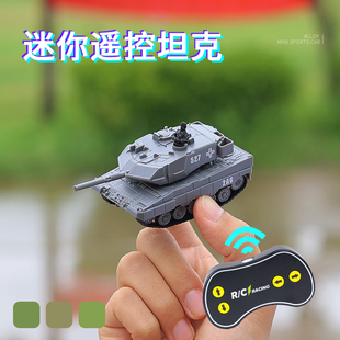迷你豹2遥控小坦克履带行驶仿真2A6豹装甲军事车模型可旋转玩具车
