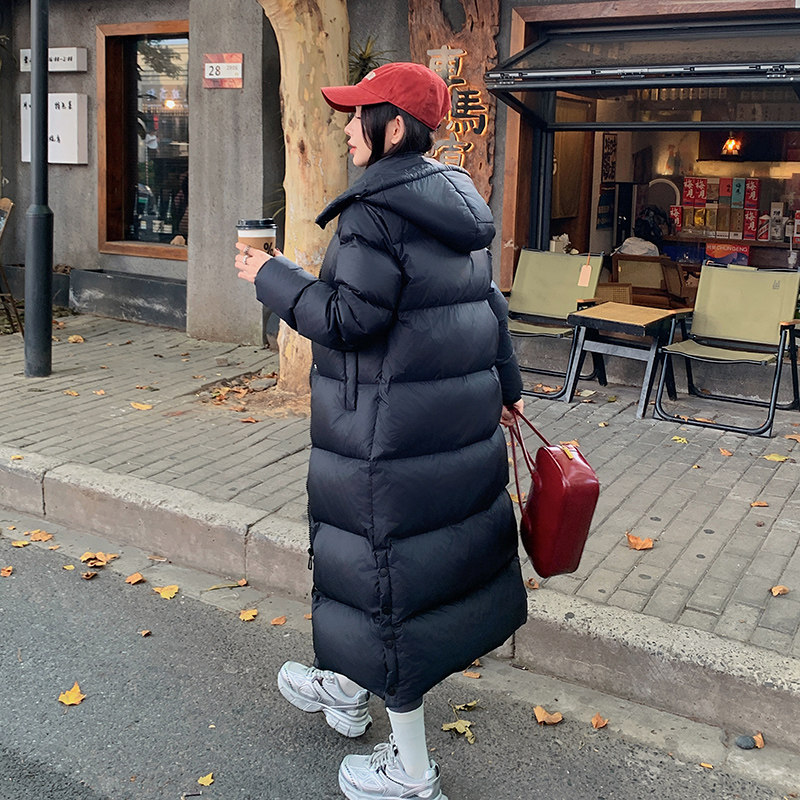 长款羽绒服女2025年冬季新款超长过膝白鸭绒宽松加厚中戏爆款外套