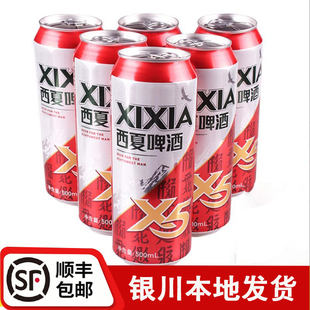 宁夏西夏啤酒12罐装夺命X5啤酒西北汉子喝西夏特产小麦发酵黄啤酒