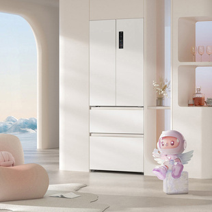 TCL冷布丁409升法式多门四门超窄超薄小户型平嵌全自动制冰电冰箱