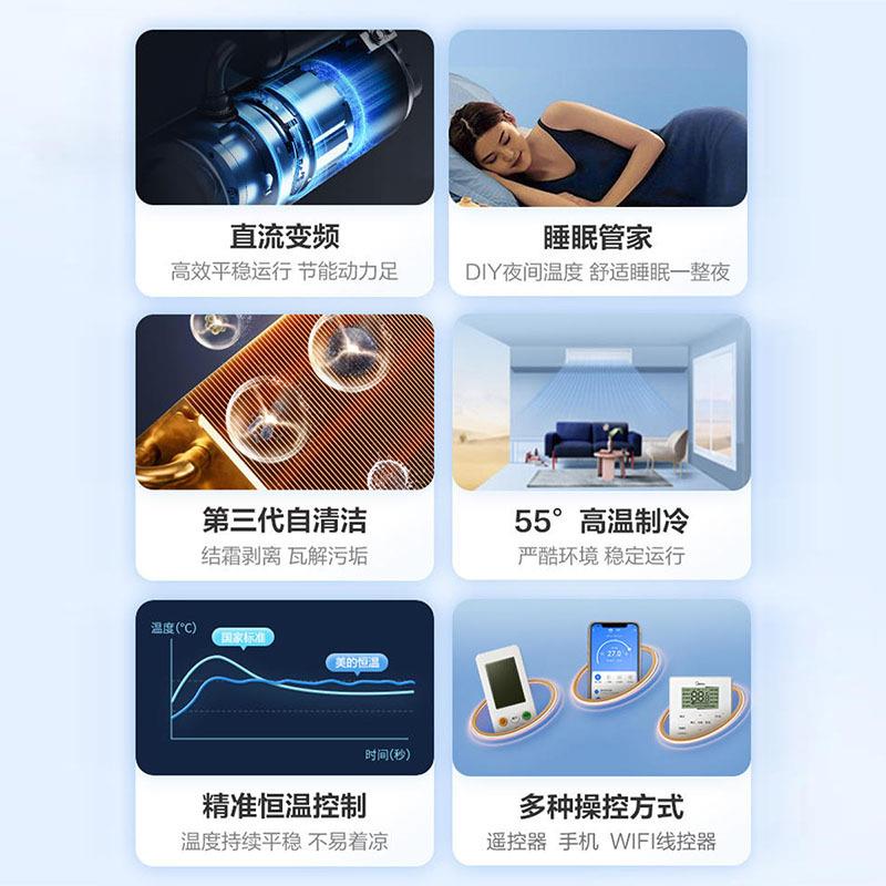 美.的中央空调隐藏式1匹暖变频风管机颐享三代26T2W/BDN1-iX(3)