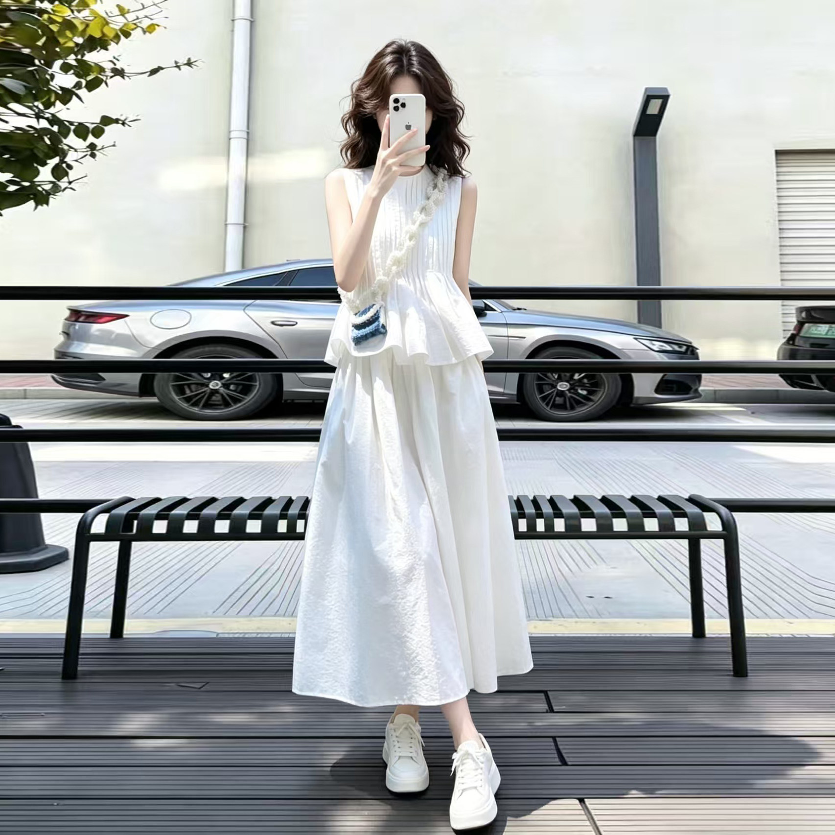 白色休闲套装女夏季时尚减龄