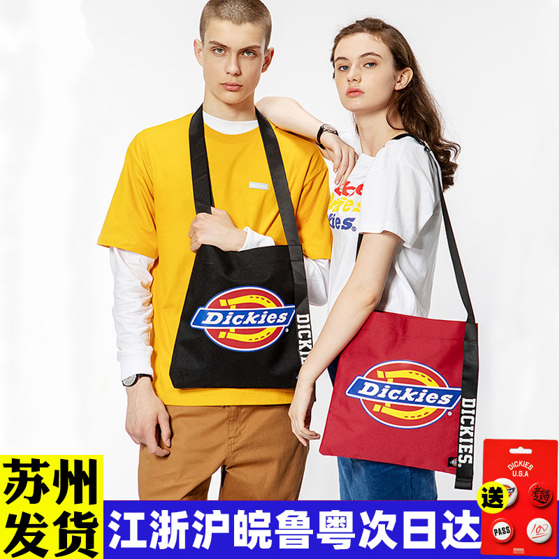 帝客dickies帆布单肩包男女大中学生上课书包大LOGO斜跨化缘包黑 箱包皮具/热销女包/男包 通用款女包 原图主图