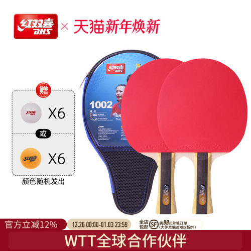 红双喜乒乓球拍双拍一星级小学生