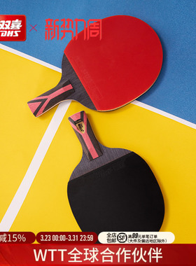 红双喜官方旗舰店 乒乓球拍星级单只成品拍1-9星成人儿童训练球拍