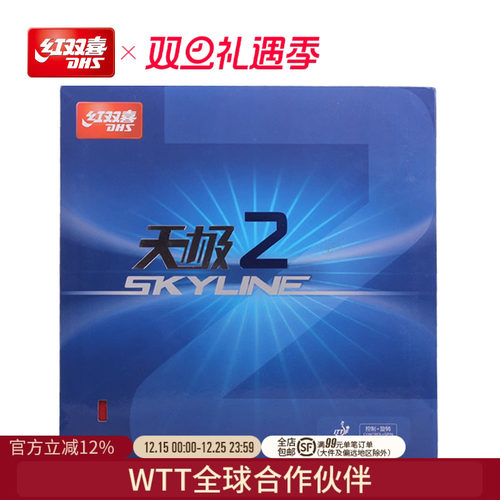 DHS红双喜天极乒乓球拍反胶套胶