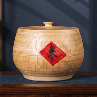 景德镇陶瓷加厚米缸油面粉罐10斤20 50家用腌菜肉防潮密封米桶