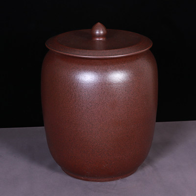 景德镇米缸陶瓷带盖家用储米桶30斤50斤密封防潮防虫茶叶饼面粉罐