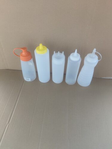 3头挤酱瓶食品级白色三孔挤酱瓶焦糖玛奇朵挤酱瓶无刻度