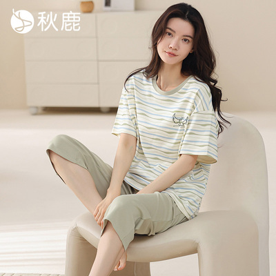 秋鹿【门店新品】短袖七分裤