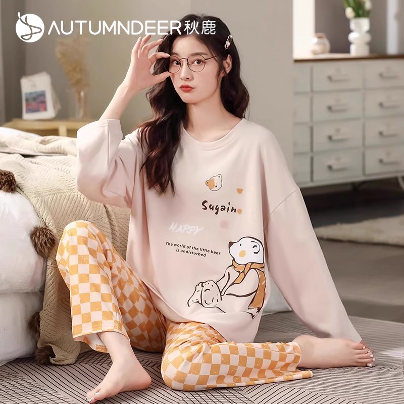 秋鹿2024年春季新款睡衣女