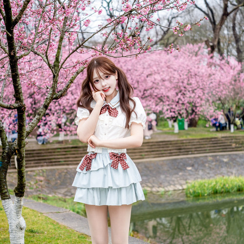 COSMEPRO夏季甜美JK水手服女衬衫