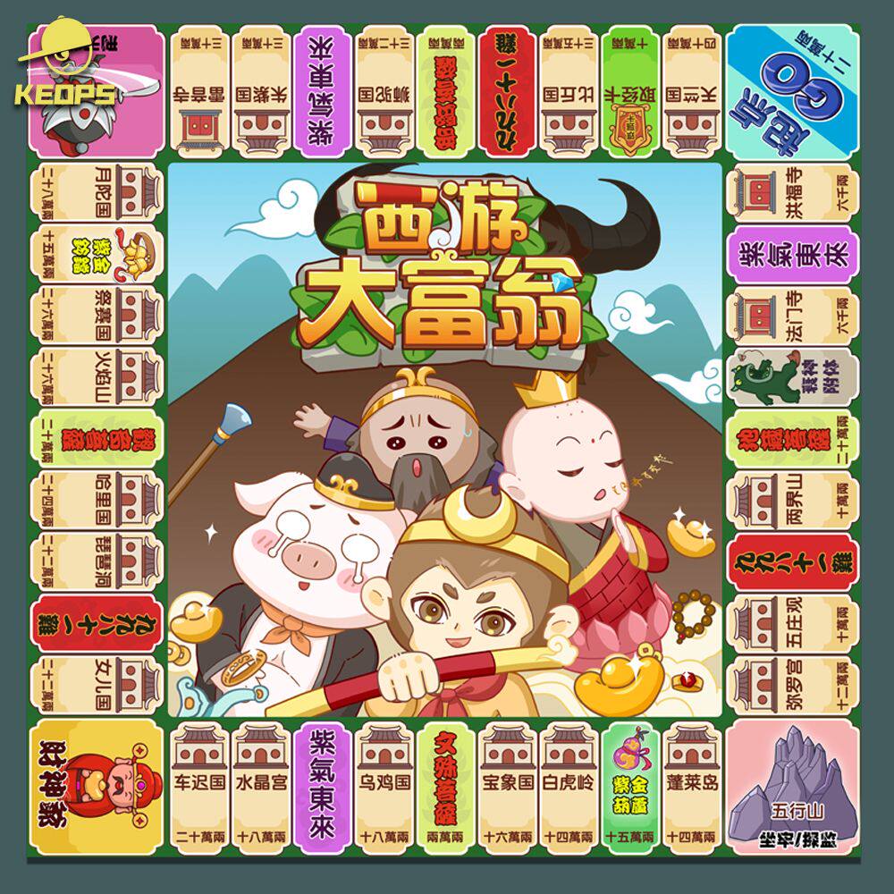 西游记大富翁桌游休闲聚会理财益智玩具高中小学家庭聚会团建游戏