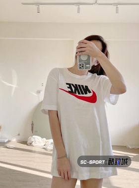 耐克正品Nike新款夏男女T恤纯棉针织运动舒适圆领透气短袖 DX1986