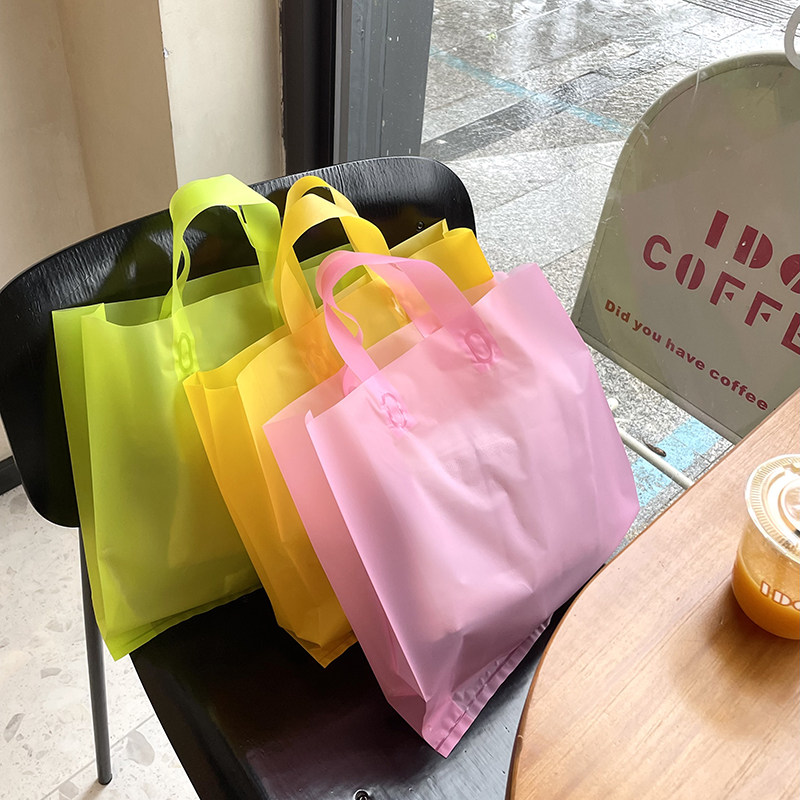 塑料加厚磨砂手提手提可加印logo图片