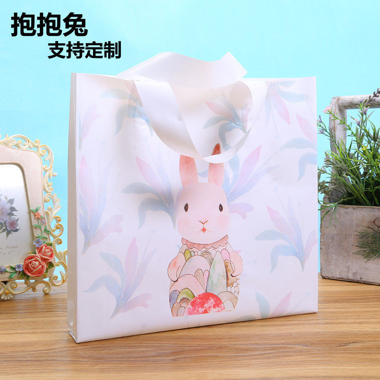 加厚卡通女童服装店手提塑料袋包装化妆品礼品袋购物胶袋定制logo