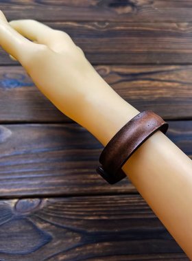 复古真皮手镯牛皮手环个性百搭