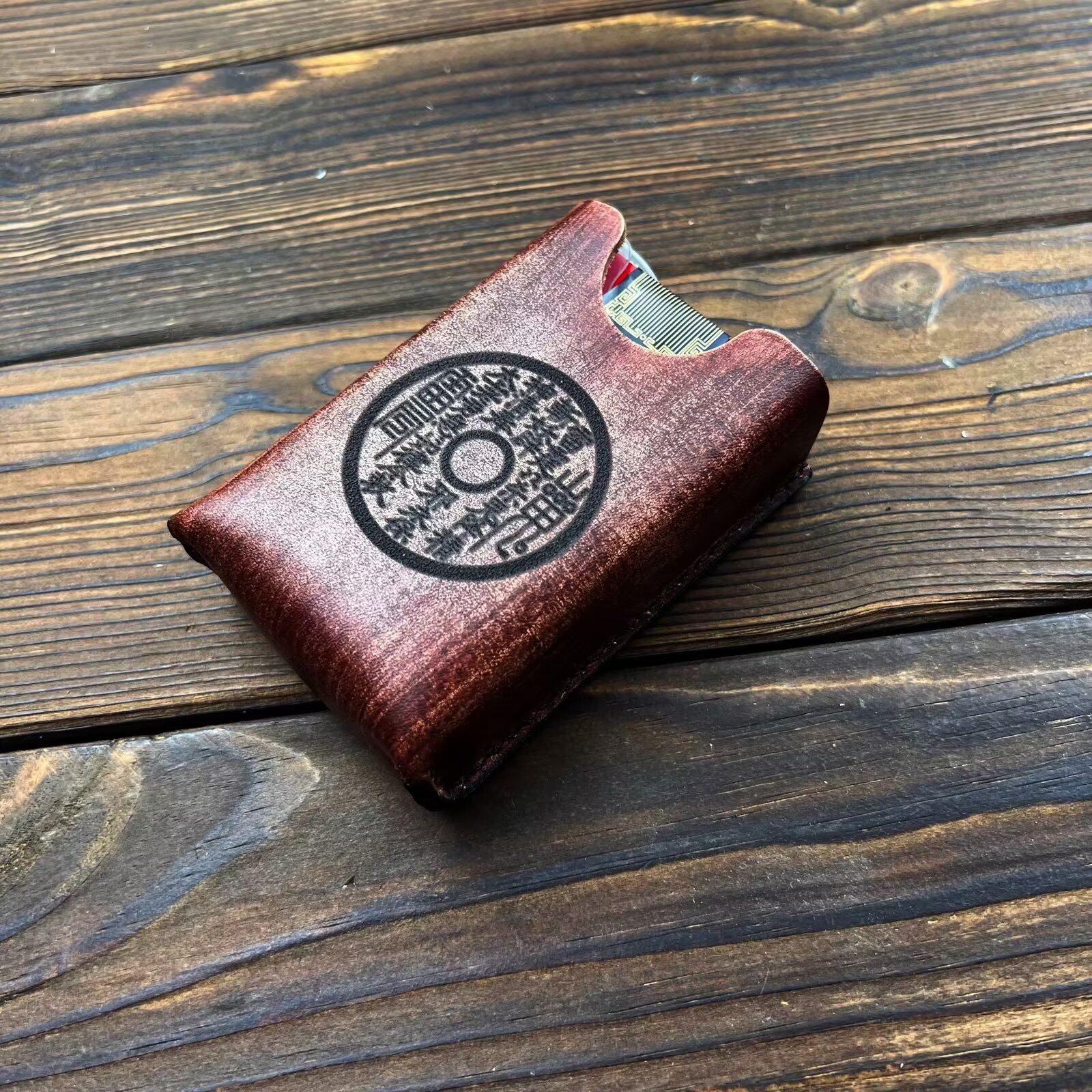 山鬼花钱烟盒软包烟盒真皮便携超薄烟盒20支装烟盒子头层牛皮手工