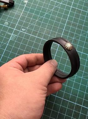 复古牛皮手镯男女时尚皮手环文艺手链真皮简约个性原创小众设计