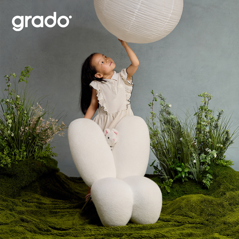 grado格度|兔子椅儿童沙发椅阅读角可爱兔子造型创意儿童椅换鞋凳