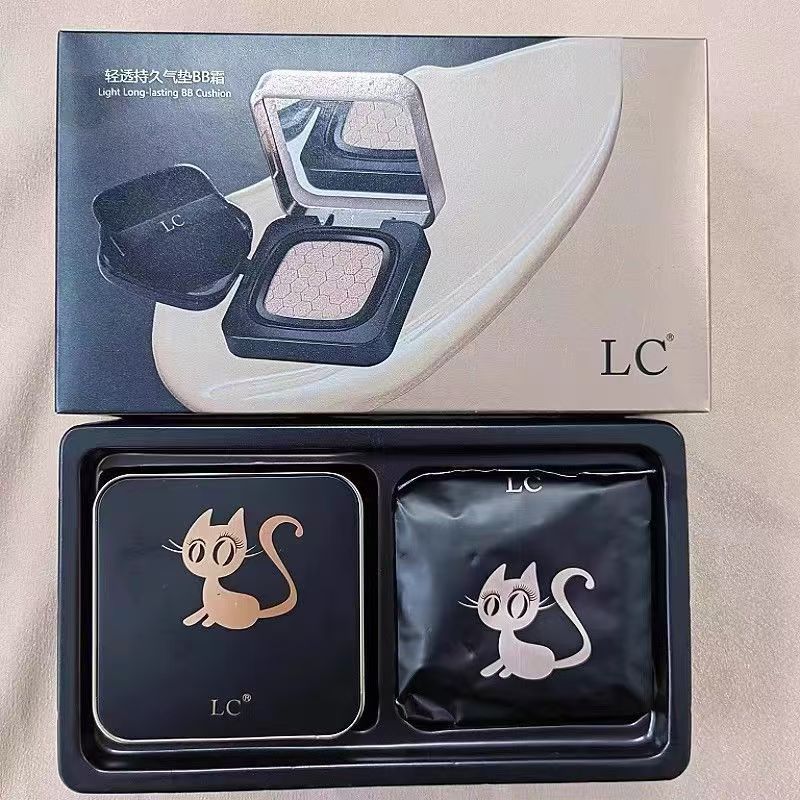 LC轻透持久气垫BB霜自然保湿滋润细腻持久遮瑕毛孔裸妆氛围感
