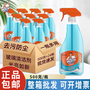 24瓶整箱批发玻璃水清洁不留痕 威猛先生玻璃清洁剂清新香型500克