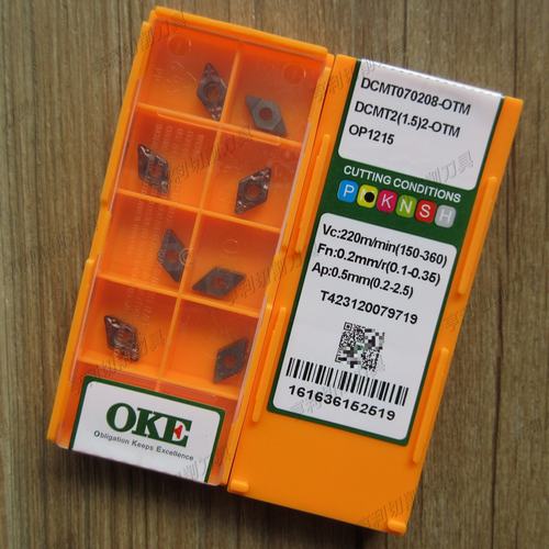 0KE数控刀片DCMT070204/070208-OTM OP1215 OC2125/2025 不锈钢