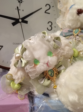 可爱洛丽塔兔子挂件卡通车钥匙扣创意女生治愈系小礼品粉红色挂件