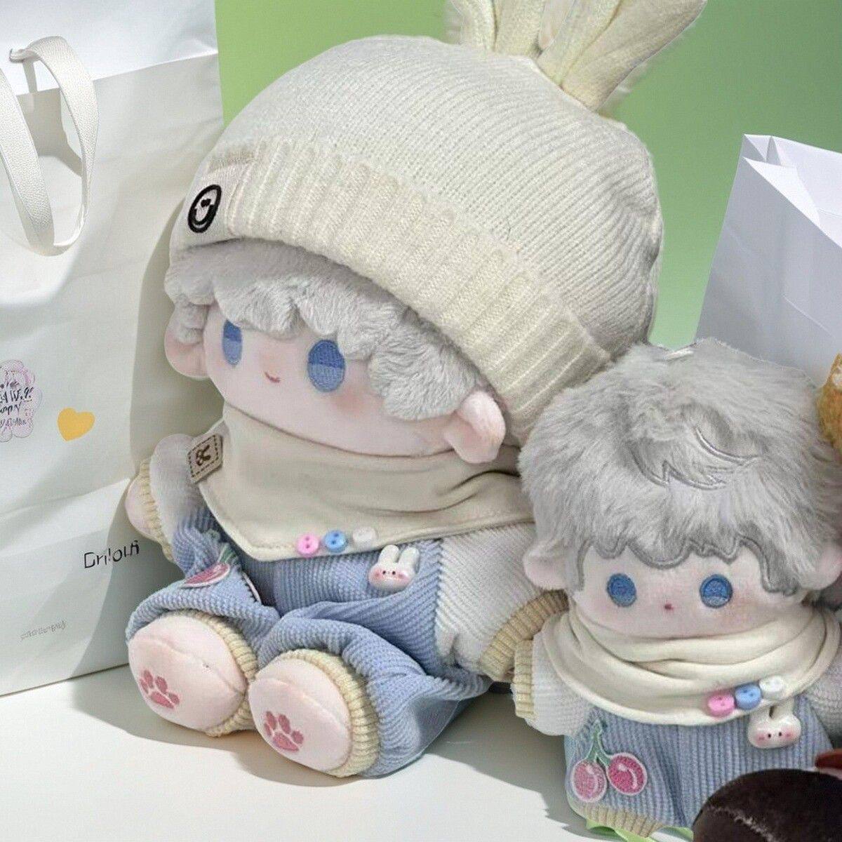 20cm娃衣新款泡芙系列棉花春日毛绒娃娃衣服睡衣换装套装无属性