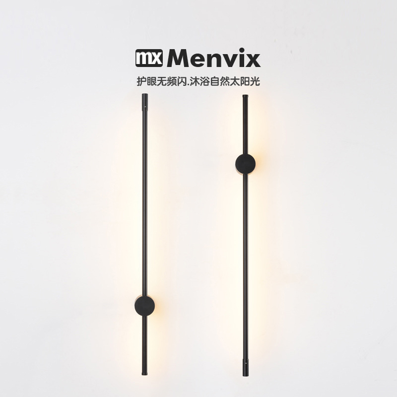 Menvix简约现代卧室床头led长条客厅电视背景墙过道极简线条壁灯