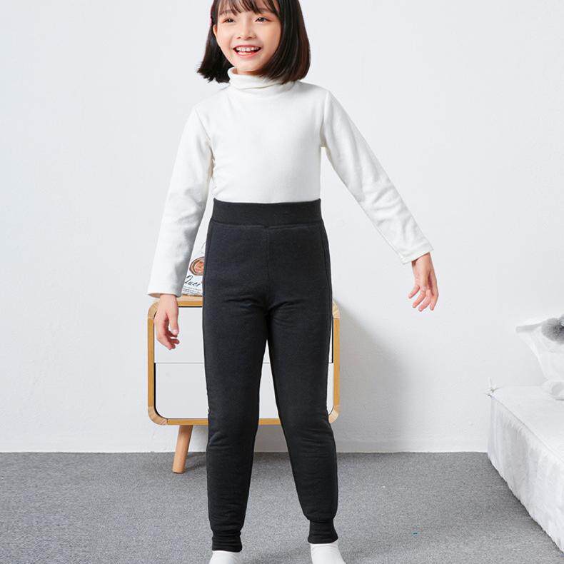 冬季儿童保暖裤加厚女童驼绒棉裤