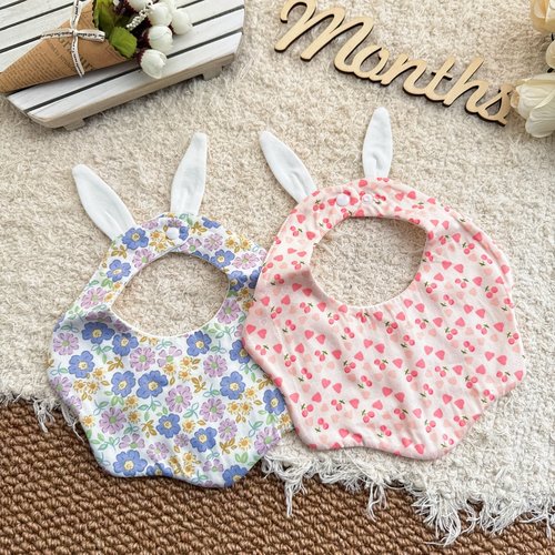 韩版ins风口水巾婴儿纯棉宝宝围嘴公主风花边口水兜