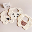 北欧ins新生儿防吐奶巾薄款婴儿6层纱布纯棉围嘴宝宝口水巾围兜