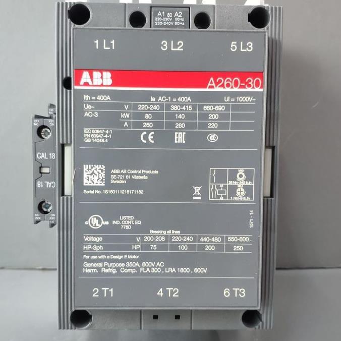 议价ABB接触器 AF80-22-00 48-130V50/60HZ-DC