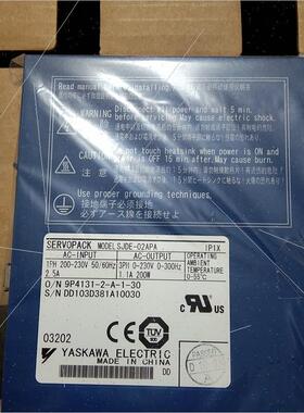 议价安川SJDE-02APA SGDV-2R8A01B/SGDV-2R8A01A SGDA-04ASPSGDA-
